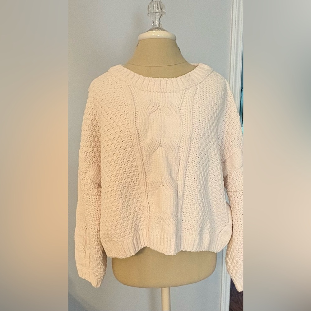 Sadie & Sage Cable Knit Sweater - Cream